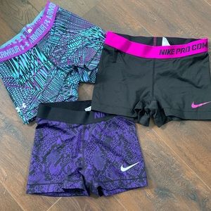 Nike Shorts - Nike Pro / UA Spandex Bundle Nike Shorts - Nike Pro / UA Spandex Bundle